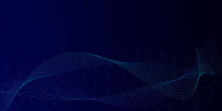 Vectors Data visualization, Future technology, Digital era, Information technology. Futuristic technology concept. Purple-blue-green gradient smooth wave lines for banner, presentation, web design.