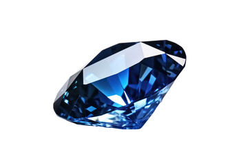 sapphire diamond isolated on transparent or white background 