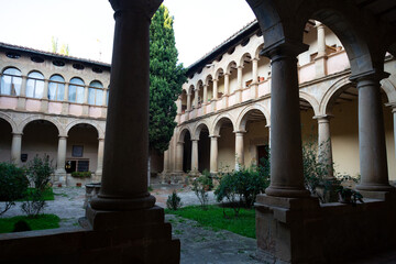 Fototapeta premium Cloister or inner courtyard in a convent
