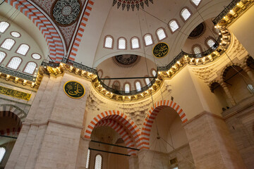 Naklejka premium Interior of a mosque in the city of Istanbul
