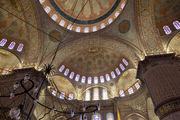 Naklejka premium Interior of a mosque in the city of Istanbul