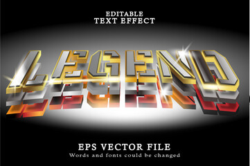 Editable legend text effect