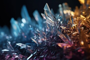 Intricate microscopic crystals abstract background