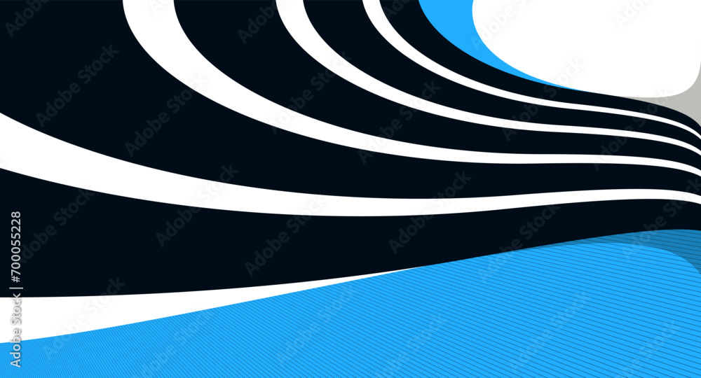 Poster creative lines vector abstract background, 3d perspective linear graphic design composition, stripes