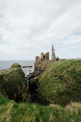 Fototapeta na wymiar Scottish Castle Sinclair Girnigoe Wick