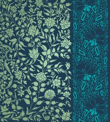 Fototapeta premium wedding card design, traditional paisley floral pattern , royal India 