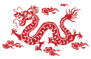 eaten dragon icon flat classical design.