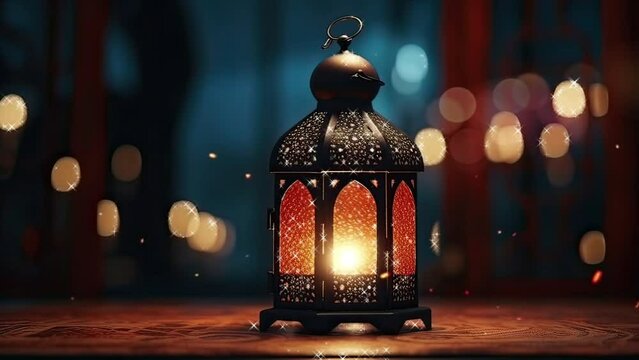 ramadan lantern in the night