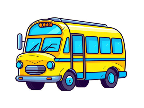a cartoon of a school bus