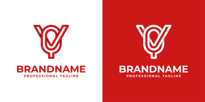 Modern Letter VQ Monogram Logo Set, suitable for business with VQ or QV initials