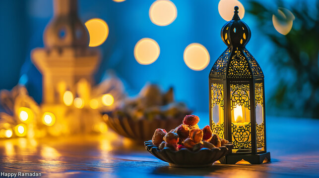 lantern in the Mosque - Ramdan Kareem & Eid Mubark