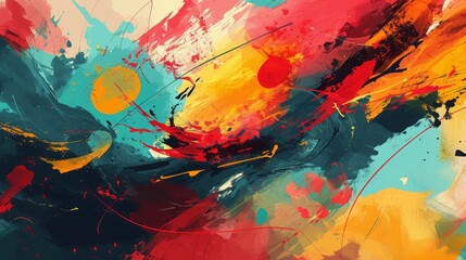 Modern colorful abstract painting.
