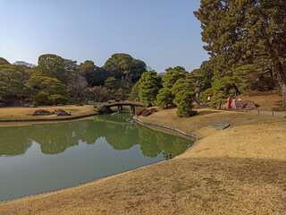 Rikugien Gardens in Tokyo, Japan