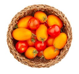 tomato mix basket path isolated on white top view