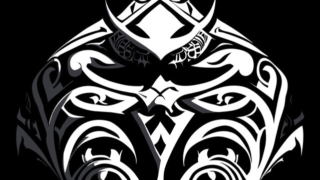 Maori tribal tattoos vektor icon illustation