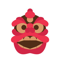 Lion Dance Festive Graphic. Chinese new year ornaments.