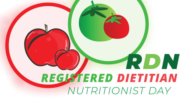 Registered Dietitian Nutritionist Day. background, banner, card, poster, template. Vector illustration.