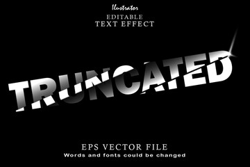 Editable truncated text effect