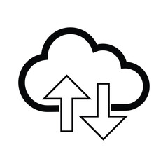 Cloud computing icon in trendy outline style design. Vector graphic illustration. Suitable for website design, logo, app, and ui. Editable vector stroke. EPS 10.