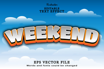 Editable weekend text effect