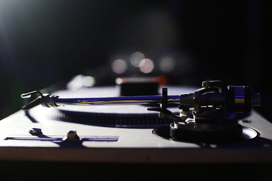 DJ equipment. Nightlife mood. Minimalistic abstract background. Minimalistic abstract background.
