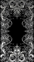 Ink and Tattoo Style Border  A Funky Flair for Contemporary Designs with Subtle, Repeating Edge Patterns