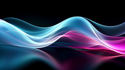 Naklejka premium Sleek Digital Waves Created with Generative AI Technology