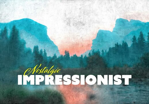 Nostalgic Impressionist Photo Effect Mockup