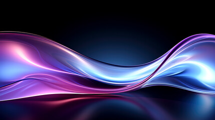 Fototapeta premium Sleek Digital Waves Created with Generative AI Technology