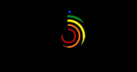 LGBTQ Pride Month colored circle spiral background. Rainbow-colored glowing smooth elliptical background animation. Concept of Equality and gender identity. - obrazy, fototapety, plakaty