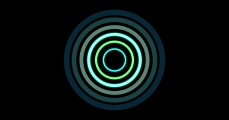 Colorful spiral surreal geometric circles animation bg. Glittering galaxy space opening smooth circle motion graphic. Used in a music video, edits, smooth flowing transition.