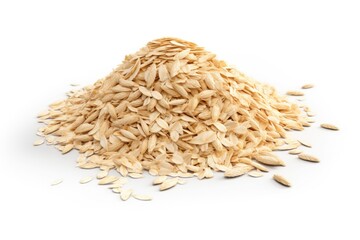 Isolated pile of oats