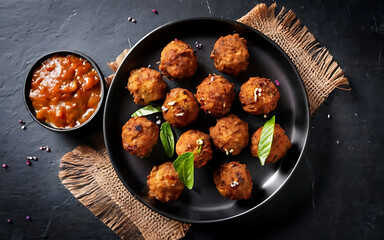 Capture the essence of Kofta in a mouthwatering food photography shot - obrazy, fototapety, plakaty