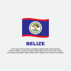 Belize Flag Background Design Template. Belize Independence Day Banner Social Media Post. Belize Background