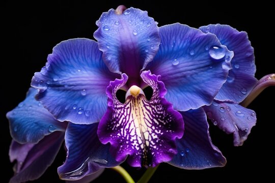 Rare and stunning purple orchid Zygopetalum Impasto Blue.