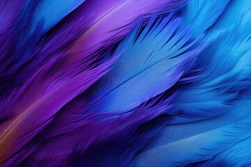 Obraz premium Macaw s feather texture blue and purple
