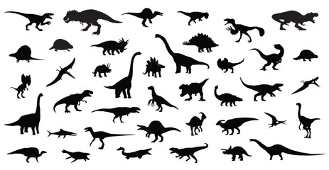 prehistoric animals silhouette