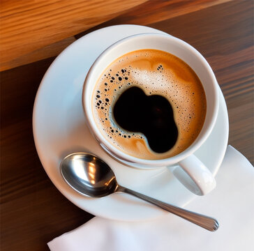 cup of coffee with beans