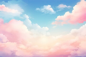 pastel colored sun and cloud background