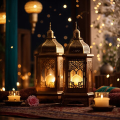 christmas lantern in the night