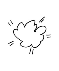 speech bubble hand draw icon, vector best line icon.