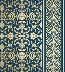 wedding card design, traditional paisley floral pattern , royal India	