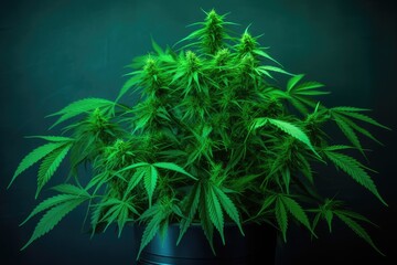 Green background cannabis cultivation for medicinal purposes