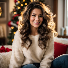 USA beautiful girl with long hairs 