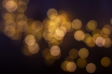 Defocused bokeh garland light. Beautiful Christmas background.