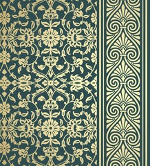 wedding card design, traditional paisley floral pattern , royal India	