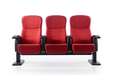 isolated white theater seat