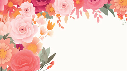 Floral border with copy space illustration vector