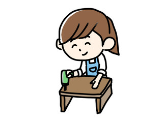 DIY 女性　イラスト