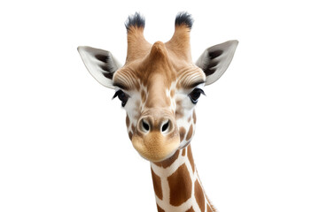 Giraffe on Pure White on a transparent background